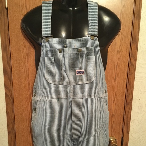 big smith striped overalls